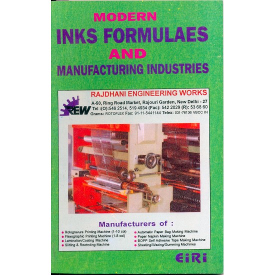 Modern Inks Formulae and Manufacturing Industries (Hand Book)